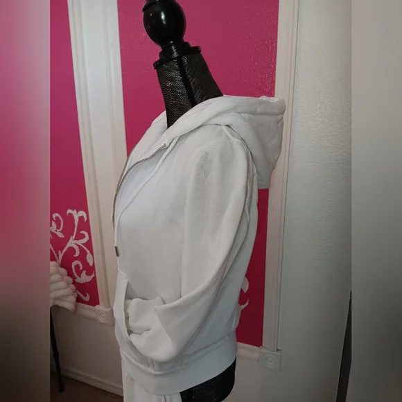 H&M Women's White Hooded Jogging Suit - Picture 2 of 4